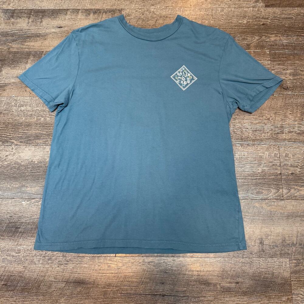 Salty Crew Mens Medium Blue Short Sleeve Graphic T-Shirt 100% Cotton